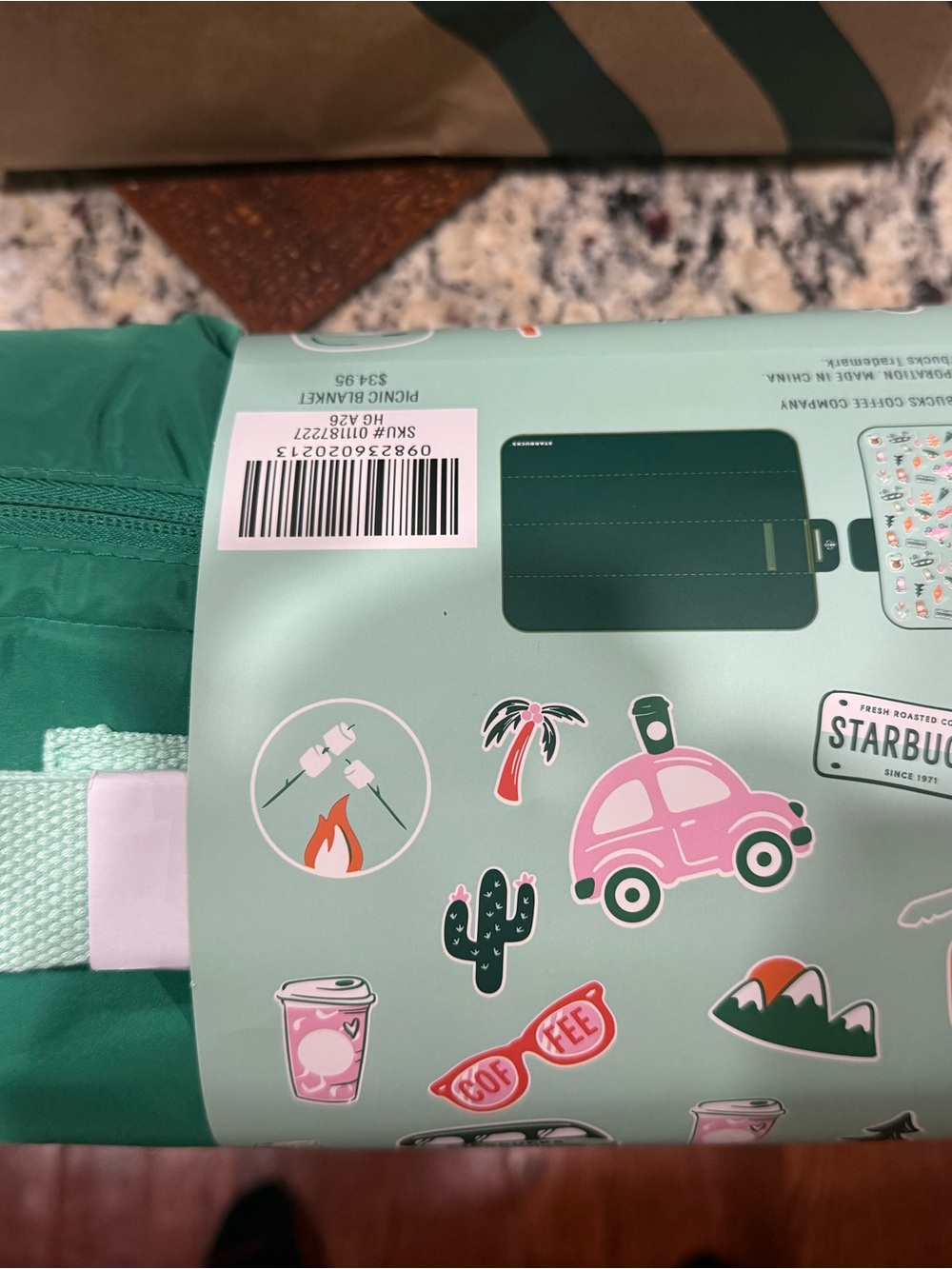 Starbucks Limited Edition Picnic Blanket - Picture 2 of 2